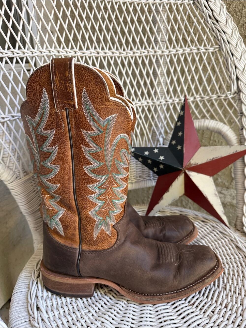 Justin Women’s Soft Toe BRL610 Guthrie Chocolate Bent Rail Cowboy Boots Sz 8.5 B